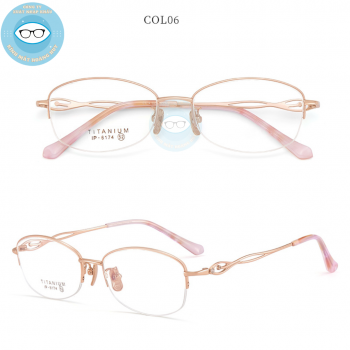 Gọng kính kim loại mã 6174